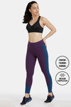 Zelocity Quick Dry Gym Leggings - Purple Pennant — thumbnail 1